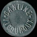 Jeton de 1 franc mis par la Cantine Vigouroux (38me R.I.)  Roanne (42300 - Loire) - avers