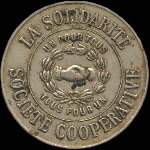 Jeton bon pour un franc mis par la Socit Cooprative la Solidarit  Roanne (42300 - Loire) - avers