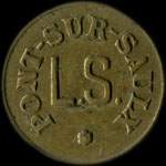 Jeton de 5 centimes mis par Pont-sur-Saulx - L.S. (fonderies et ateliers de construction Lechaudel et Scherer)  Robert-Espagne (55000 - Meuse) - avers