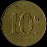 Jeton de 10 centimes mis par Pont-sur-Saulx - L.S. (fonderies et ateliers de construction Lechaudel et Scherer)  Robert-Espagne (55000 - Meuse) - revers
