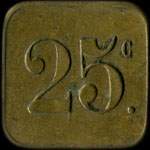 Jeton de 25 centimes mis par Pont-sur-Saulx - L.S. (fonderies et ateliers de construction Lechaudel et Scherer)  Robert-Espagne (55000 - Meuse) - revers