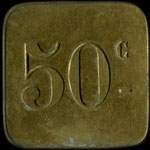 Jeton de 50 centimes mis par Pont-sur-Saulx - L.S. (fonderies et ateliers de construction Lechaudel et Scherer)  Robert-Espagne (55000 - Meuse) - revers