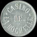 Jeton de 50 centimes mis par le Casino de La Rochelle (17000 - Charente-Maritime) - avers