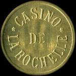 Jeton de 1 franc mis par le Casino de La Rochelle (17000 - Charente-Maritime) - avers