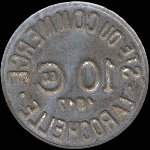 Jeton de 10 centimes 1917 mis par la Socit du Commerce de La Rochelle (17000 - Charente-Maritime) - revers