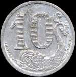 Jeton de 10 centimes 1922 mis par la Socit du Commerce de La Rochelle (17000 - Charente-Maritime) - revers