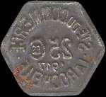 Jeton de 25 centimes 1917 mis par la Socit du Commerce de La Rochelle (17000 - Charente-Maritime) - revers