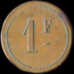 Jeton de 1 franc émis par Royal Provence-Plage à Rognac (13340 - Bouches-du-Rhône) - revers