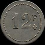 Jeton de 12 francs émis par Royal Provence-Plage à Rognac (13340 - Bouches-du-Rhône) - revers