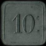 Jeton de 10 centimes émis pour les PG 16 - (Prisonniers de Guerre, 16e compagnie) - Ronchamps - revers