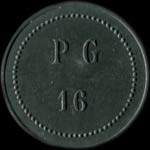 Jeton de 5 francs émis pour les PG 16 - (Prisonniers de Guerre, 16e compagnie) - Ronchamps - avers