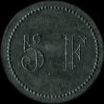 Jeton de 5 francs émis pour les PG 16 - (Prisonniers de Guerre, 16e compagnie) - Ronchamps - revers