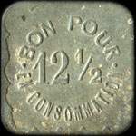 Jeton de 12 ½ centimes émis par le Café Faure Prosper à Rozier-Côtes-d'Aurec (42380 - Loire) - revers