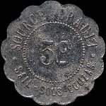 Jeton de 5 centimes mis par la Source Brault  Sail-sous-Couzan (42890 - Loire) - avers