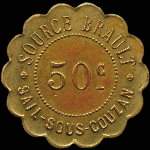 Jeton de 50 centimes mis par la Source Brault  Sail-sous-Couzan (42890 - Loire) - avers