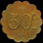 Jeton de 50 centimes mis par la Source Brault  Sail-sous-Couzan (42890 - Loire) - revers