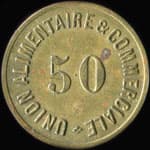 Jeton de n�cessit� de 50 centimes - Demi ristourne - Union Alimentaire & Commerciale � Izieux - Saint-Chamond (42400 - Loire) - avers