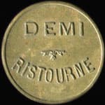 Jeton de n�cessit� de 50 centimes - Demi ristourne - Union Alimentaire & Commerciale � Izieux - Saint-Chamond (42400 - Loire) - revers