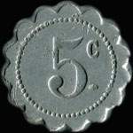 Jeton de 5 centimes (20 mm) mis par l'Avenir Social - 17 rue des Urselines  Saint-Denis (93200 - Seine-Saint-Denis) - revers