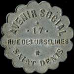Jeton de 5 centimes (30 mm) mis par l'Avenir Social - 17 rue des Urselines  Saint-Denis (93200 - Seine-Saint-Denis) - avers