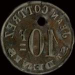 Jeton de 10 francs mis par Jean Cottrez  Saint-Denis (93200 - Seine-Saint-Denis) - revers