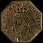 Jeton de Une Choppe - 1857 mis par la Brasserie Alsacienne  Sainte-Marie-aux-Mines (68160 - Haut-Rhin) - avers