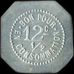 Jeton de 12 1/2 centimes mis par le Caf J.B. Garnier  Sainte-Sigolne (43600 - Haute-Loire) - revers