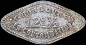 Jeton de 12 1/2 centimes mis par le Caf Masson  Sainte-Sigolne (43600 - Haute-Loire) - avers