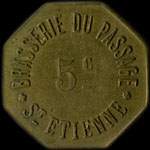 Jeton de nécessité de 5 centimes émis par Brasserie du Passage à Saint-Etienne (42000 - Loire) - avers
