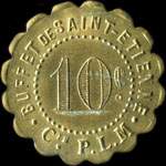 Jeton de nécessité de 10 centimes émis par le Buffet de Saint-Etienne - Cie P.L.M. à Saint-Etienne (42000 - Loire) - avers