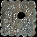 Jeton de ncessit de 12 1/2 centimes mis par le Caf Chazet  Saint-Etienne (42000 - Loire) - revers