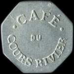 Jeton de ncessit de 50 centimes mis par Caf du Cours Rivier  Saint-Etienne (42000 - Loire) - avers