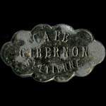 Jeton de nécessité de 12 1/2 centimes émis par Café Gibernon à Saint-Etienne (42000 - Loire) - avers