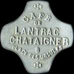 Jeton de ncessit de 12 1/2 centimes mis par le Caf de Lantrac Chataigner - 8, Place des Ursules  Saint-Etienne (42000 - Loire) - avers