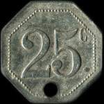 Jeton de ncessit de 25 centimes mis par les Cantines Scolaires  Saint-Etienne (42000 - Loire) - revers