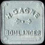 Jeton Bon pour 1/2 pain mis par H. Gagne - Boulanger  Saint-Etienne (42000 - Loire) - avers