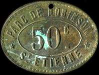 Jeton de ncessit de 25 centimes mis par le Parc de Robinson  Saint-Etienne (42000 - Loire) - avers