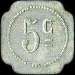 Jeton de nécessité de 5 centimes émis par Providence - Terrenoire à Saint-Etienne (42000 - Loire) - revers