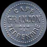 Jeton de nécessité de 25 centimes émis par le Café Granjon - Terrenoire à Saint-Etienne (42000 - Loire) - avers