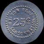 Jeton de ncessit de 25 centimes mis par le Caf Granjon - Terrenoire  Saint-Etienne (42000 - Loire) - revers