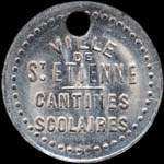 Jeton de nécessité de 1 franc émis par Cantines Scolaires à Saint-Etienne (42000 - Loire) - avers