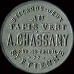 Jeton de nécessité de 500 émis par A.Chassany à Saint-Etienne (42000 - Loire) - avers