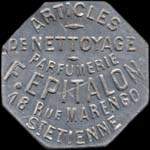 Jeton de nécessité de 25 centimes émis par F.Epitalon - parfumerie à Saint-Etienne (42000 - Loire) - avers