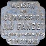 Jeton de nécessité de 5 francs émis par Maison de Commission J.B. Fanget à Saint-Etienne (42000 - Loire) - avers