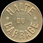 Jeton de nécessité de 12 1/2 centimes émis par Halte du Barrage - E.Simon à Saint-Etienne (42000 - Loire) - avers