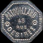 Jeton de nécessité de 25 centimes émis par Patouillard - 48 rue Désirée à Saint-Etienne (42000 - Loire) - avers