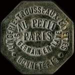 Jeton de 1 franc émis par Au Petit Paris à Saint-Germain-en-Laye (78100 - Yvelines) - avers