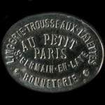 Jeton de 3 francs émis par Au Petit Paris à Saint-Germain-en-Laye (78100 - Yvelines) - avers