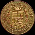 Jeton en laiton de 5 centimes 1918 émis par l'Union du Commerce & de l'Industrie de Saint-Germain-en-Laye (78100 - Yvelines) - avers