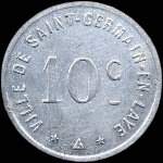Jeton de 10 centimes émis par la Ville de Saint-Germain-en-Laye (78100 - Yvelines) - avers